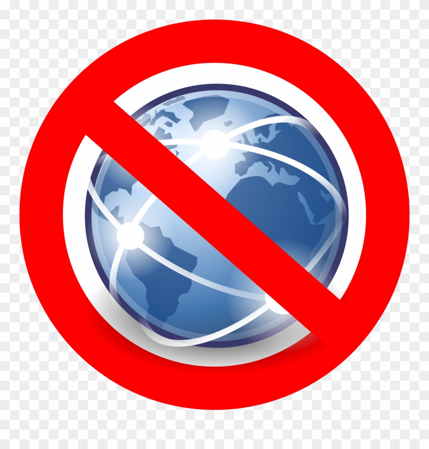 Clipart No Global Internet Pas D Internet Global Black - No Internet Icon Png Transparent Png