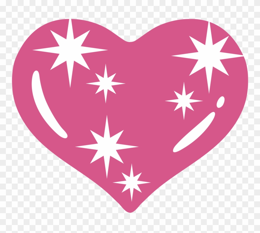 Two - Sparkly Heart Emoji Android Clipart