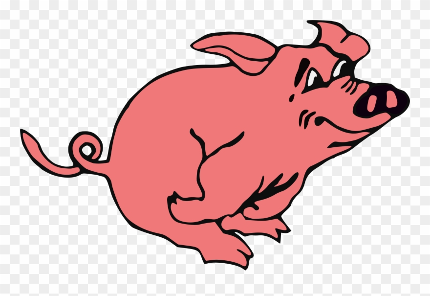 Pig Clip Art Images Free Download Ud83e Udd37 Farmer - Cartoon Pig Running - Png Download