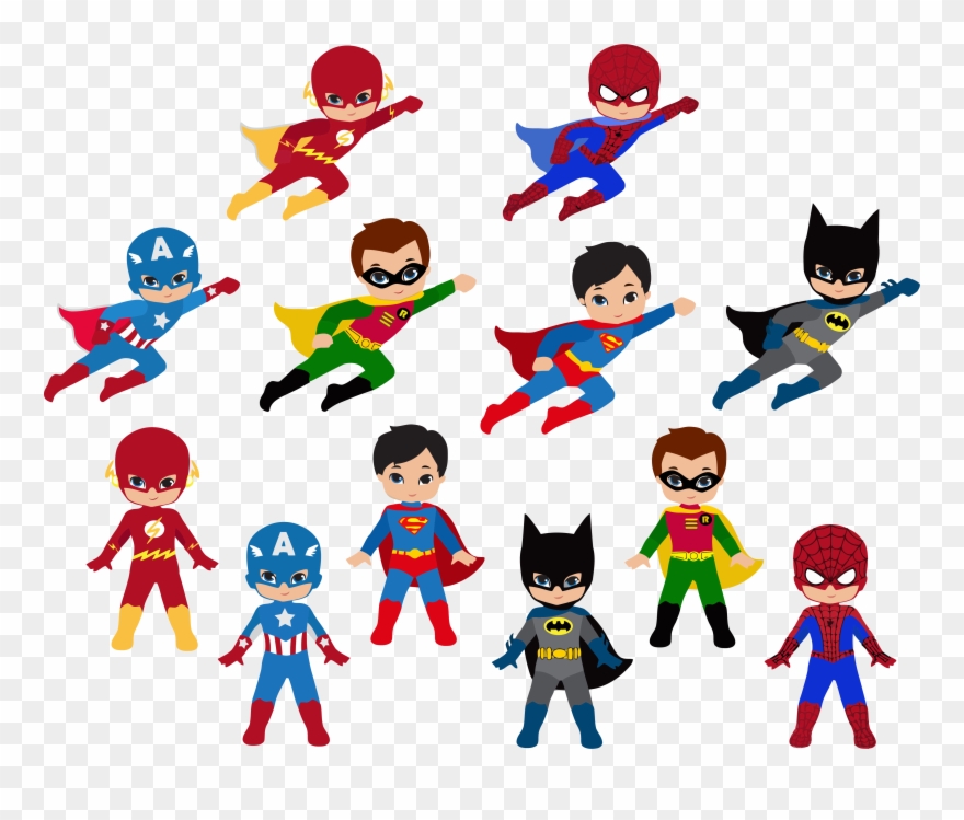 19 Free Superhero Vector Library Download Huge Freebie - Superhero Clipart - Png Download