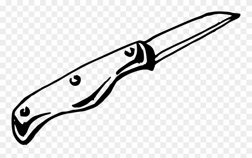 Free Clipart Knife Jiangyi - Knife Black And White Clip Art - Png Download