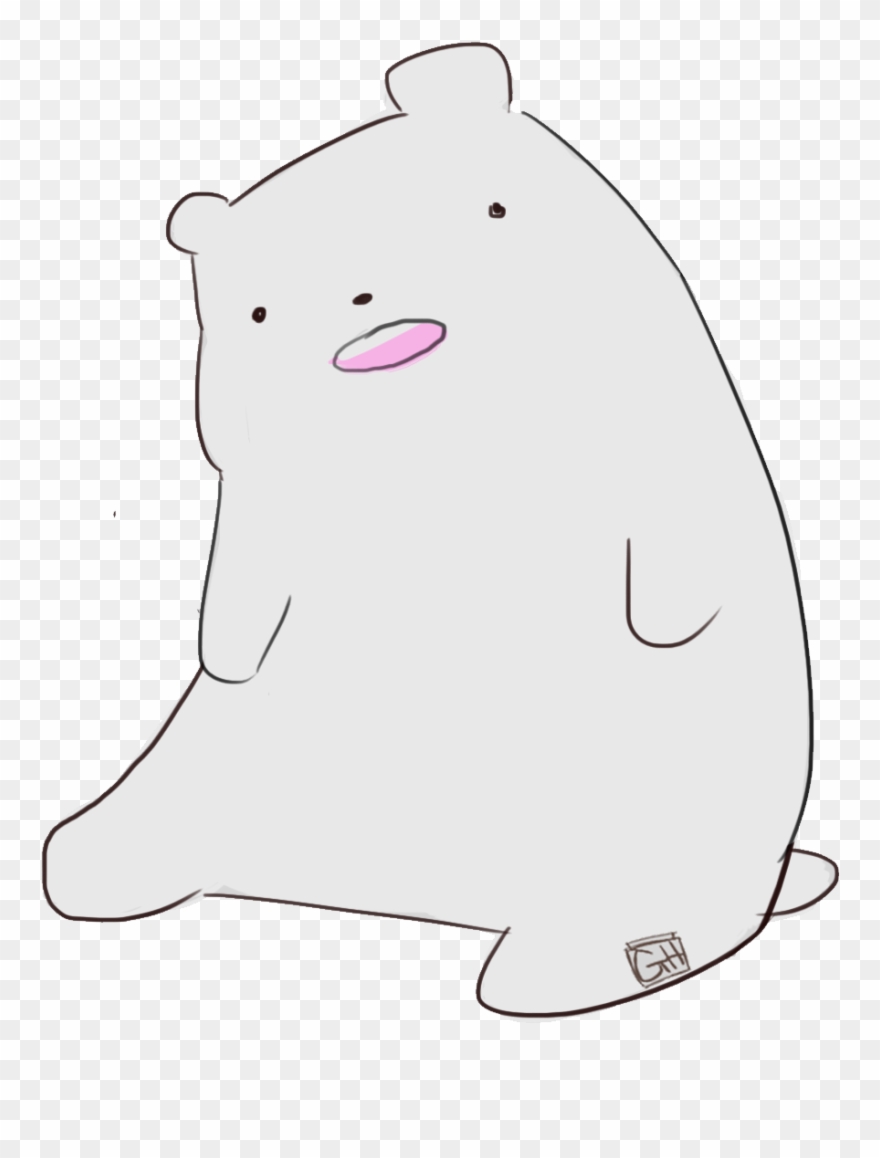 We Bare Bears Ice Bear Vinyl Sticker - Bear Clipart