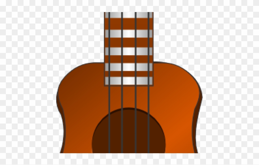 Acoustic Guitar Clipart Brown Guitar - Clip Art - Png Download