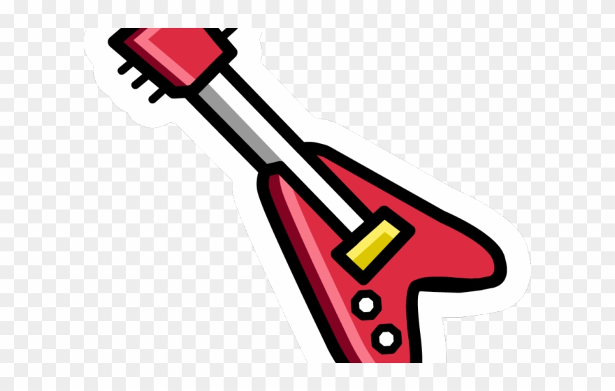 Guitar Clipart Red Guitar - Clip Art - Png Download