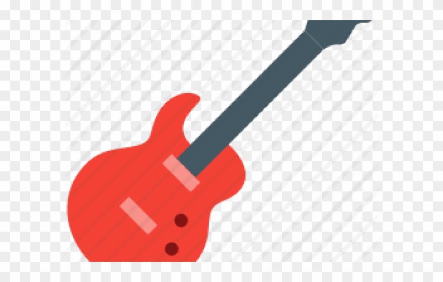 Bass Guitar Clipart Rock And Roll Guitar - Illustration - Png Download