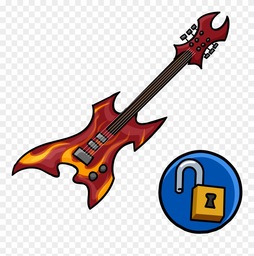 Hard Rock Clipart Rock Guitarist - Hard Rock Guitar - Png Download