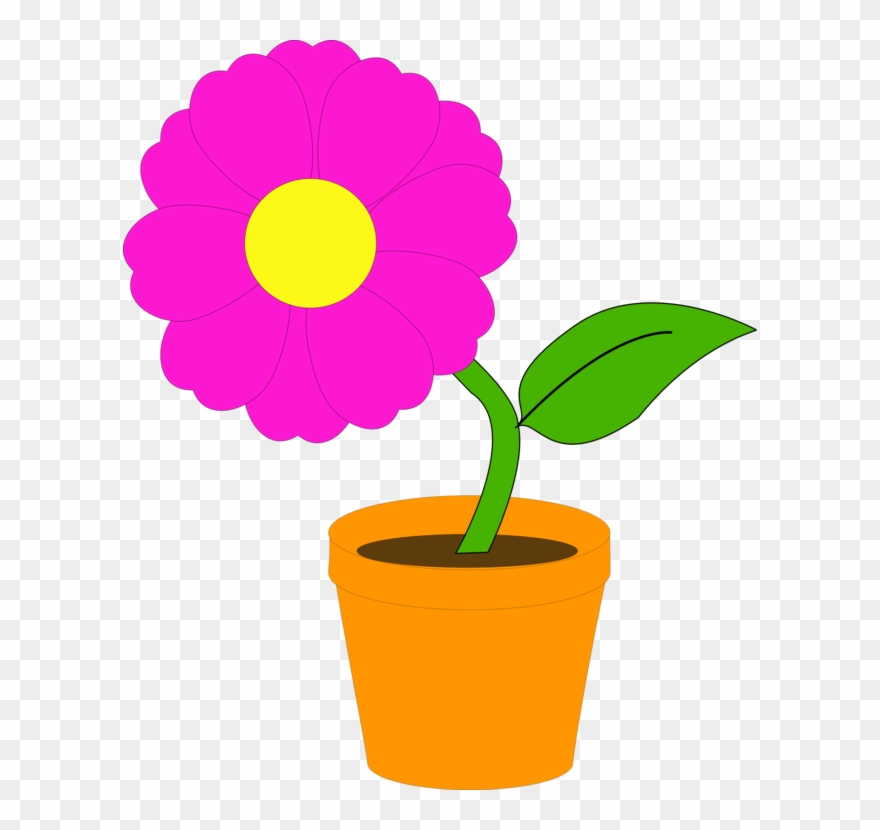 Flowering Pot Plants Flowerpot Houseplant - Flower In A Pot Clipart
