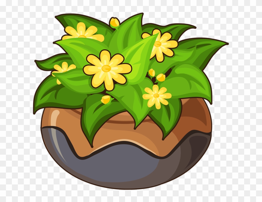 Potted Flowersart Flowerspotted Plantsflower Clipartflower - Vela Y Flores Dibujo - Png Download