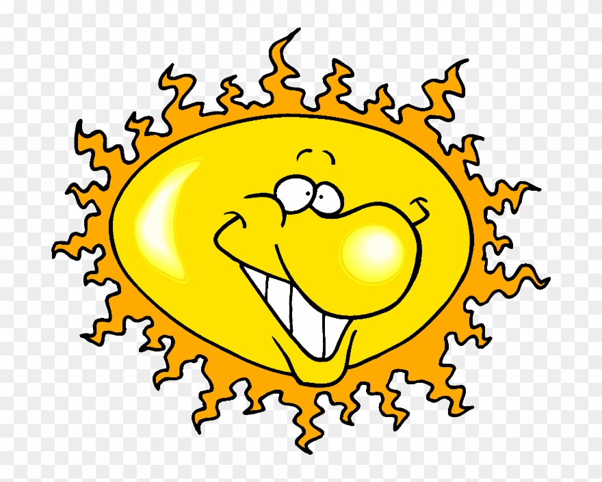 Coffee In A Cup - Funny Cartoon Sun Clipart