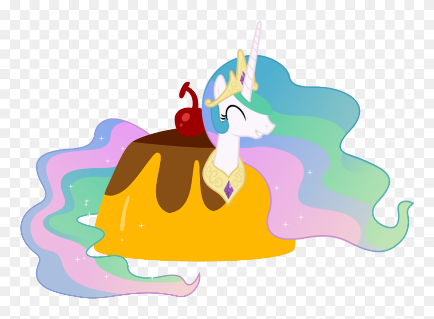 Cherry, Flan, Food, Princess Celestia, Pudding, Safe, - Princess Celestia Clipart