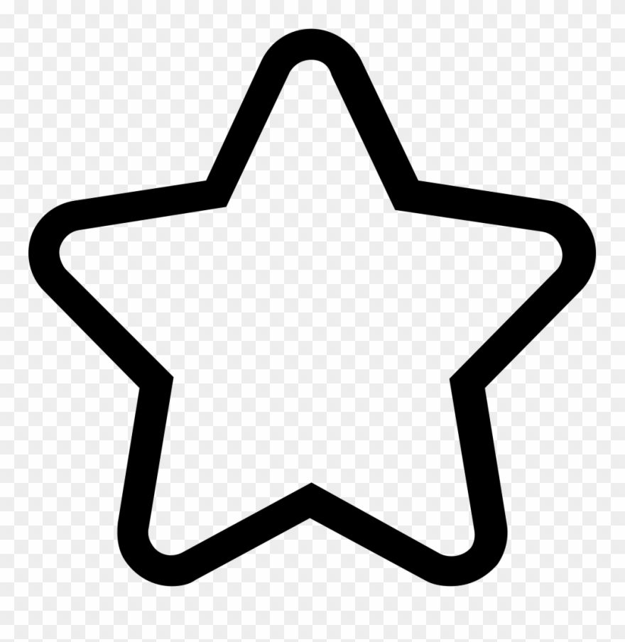 Ic Star Line Comments - Star Outline Png Clipart