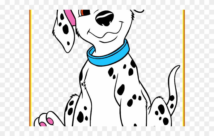 Dalmation Clipart Small Puppy - 101 Dalmatians Puppies Drawings - Png Download