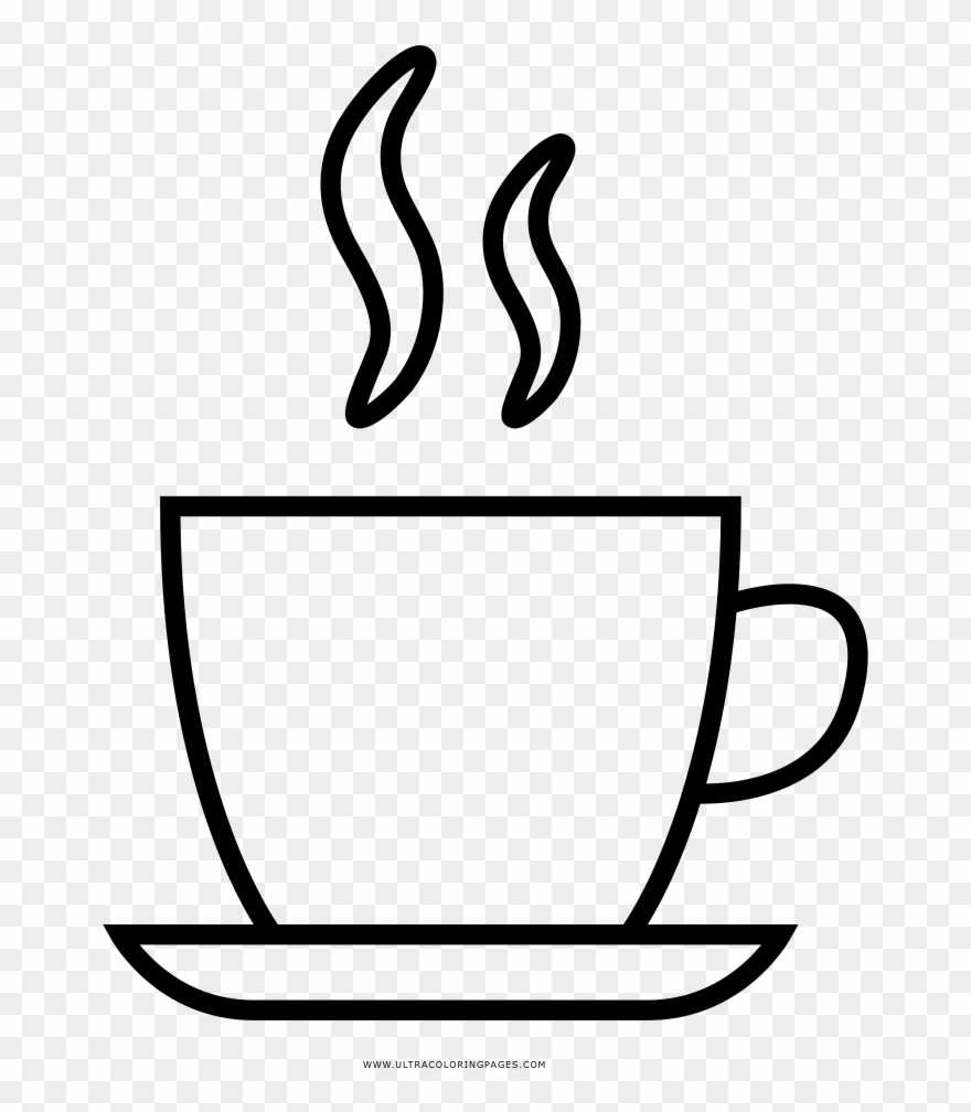 Cafe Mug Transprent Png Free Download Line - Taza De Cafe Dibujo Clipart