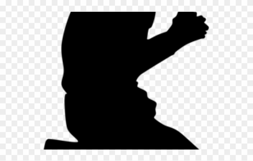 Pray Clipart Forgiveness - Crouching Person Silhouette - Png Download