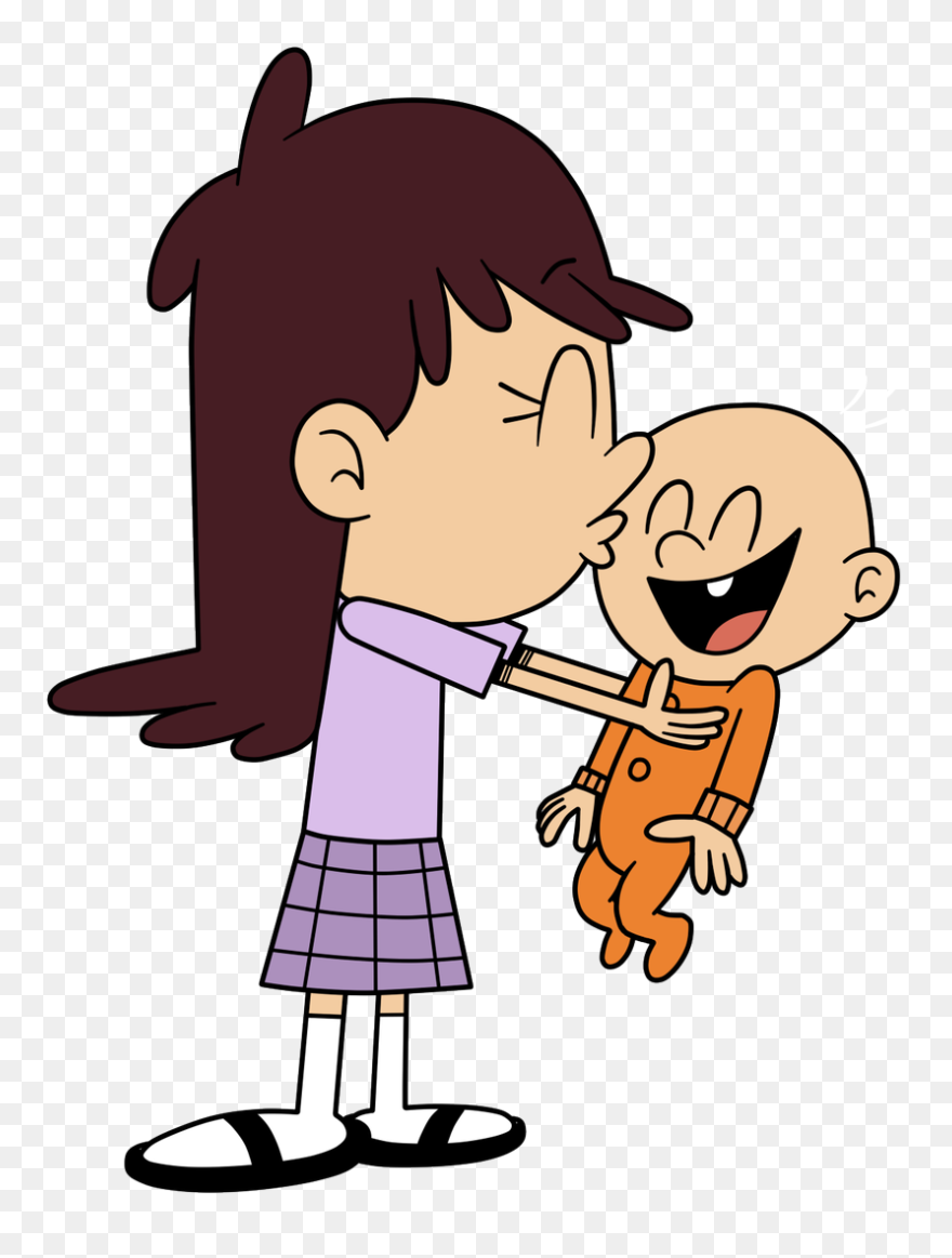 Lincoln Clipart Child - Lincoln And Luna Hug - Png Download
