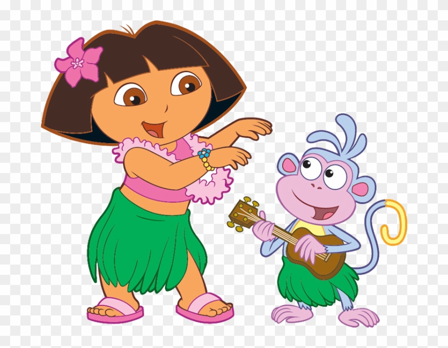 Dora La Exploradora Luau Theme, Luau Party, Diy Party, - Dora And Boots Clipart