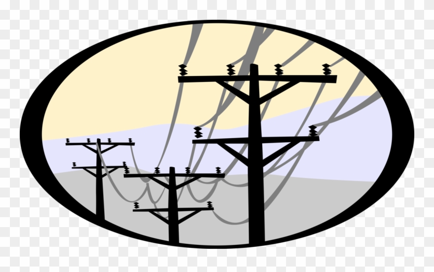 Vector Illustration Of Electrical Energy Transmission - Illustration Of Electrical Energy Clipart