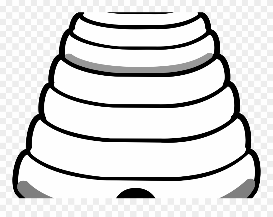 Bee Hive Clipart Simple - Bee Hive Coloring Page - Png Download