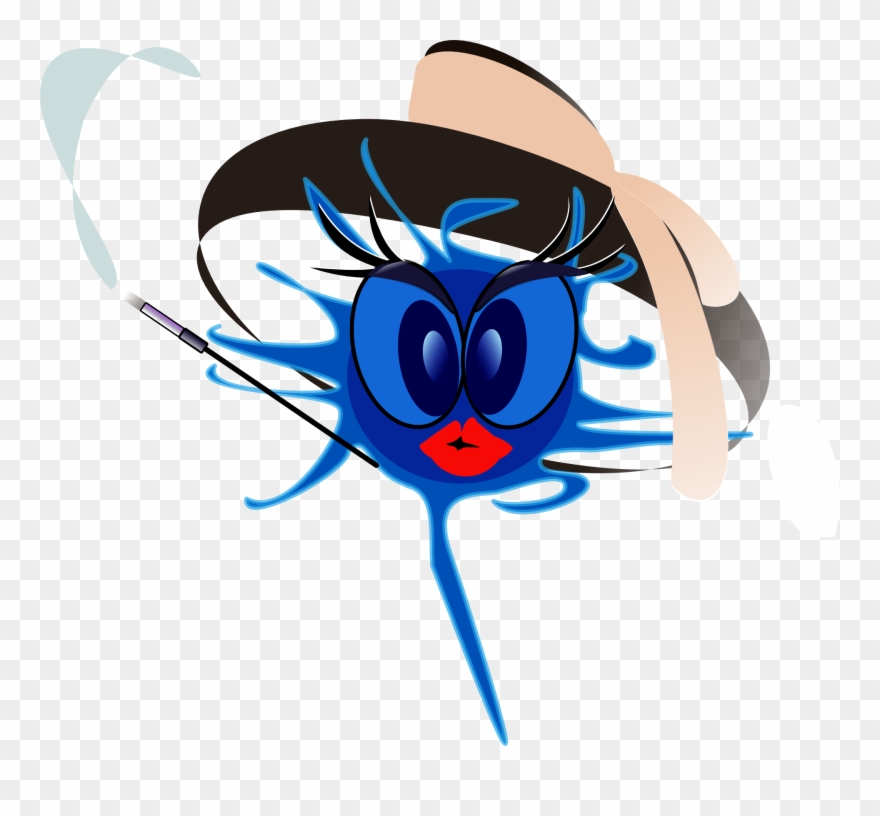 Blue Alien With Red Lips Clipart - Internet - Png Download