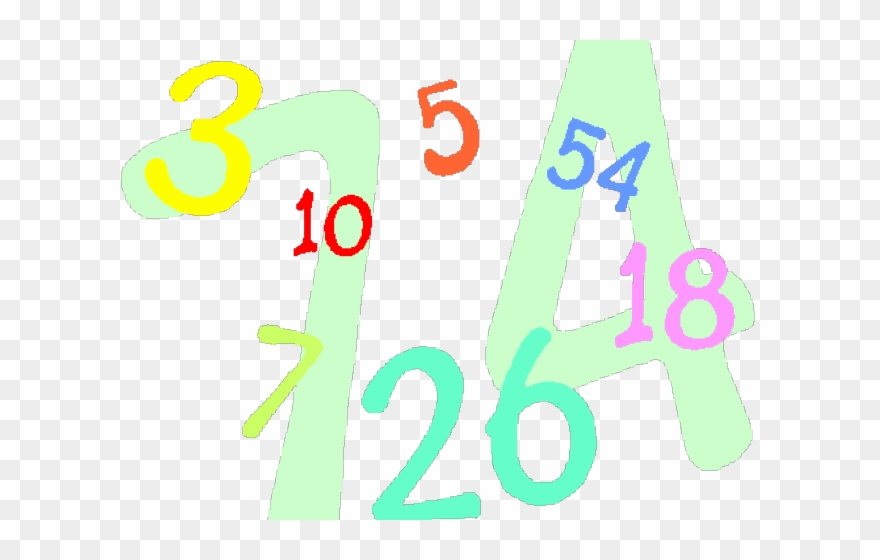 Microsoft Clipart Cybart - Math Numbers - Png Download