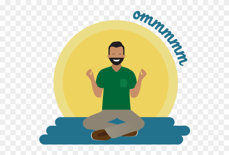 Image Of A Person Meditating, Making The Sound, Ommmmm - Sitting Clipart
