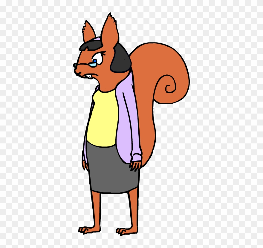 Squirrel Mom Npc - Cartoon Clipart