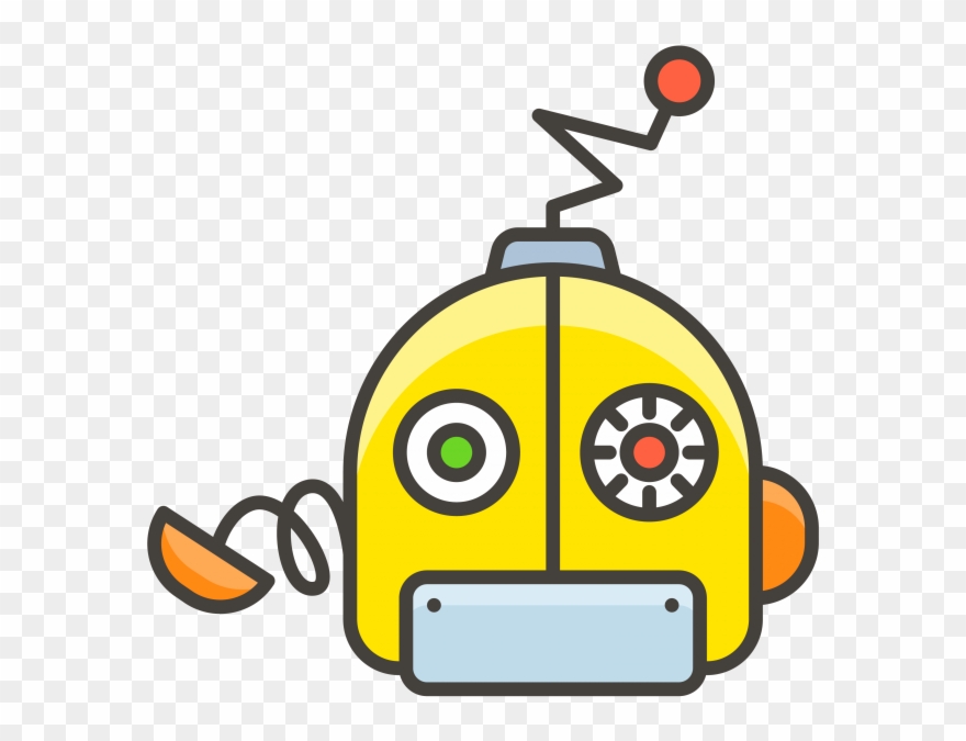 Robot Face Emoji - 機器人 頭 卡通 Clipart