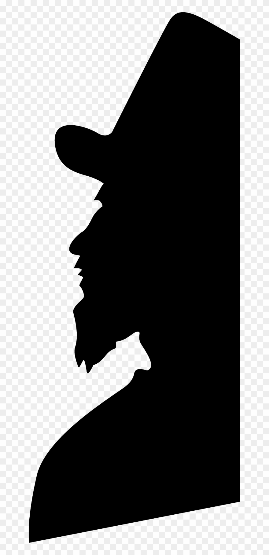 Clip Art Man In Top Hat Silhouette - Silhouette Of Man With Top Hat - Png Download