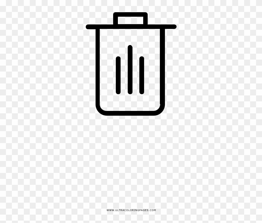 Trash Can Coloring Page Clipart