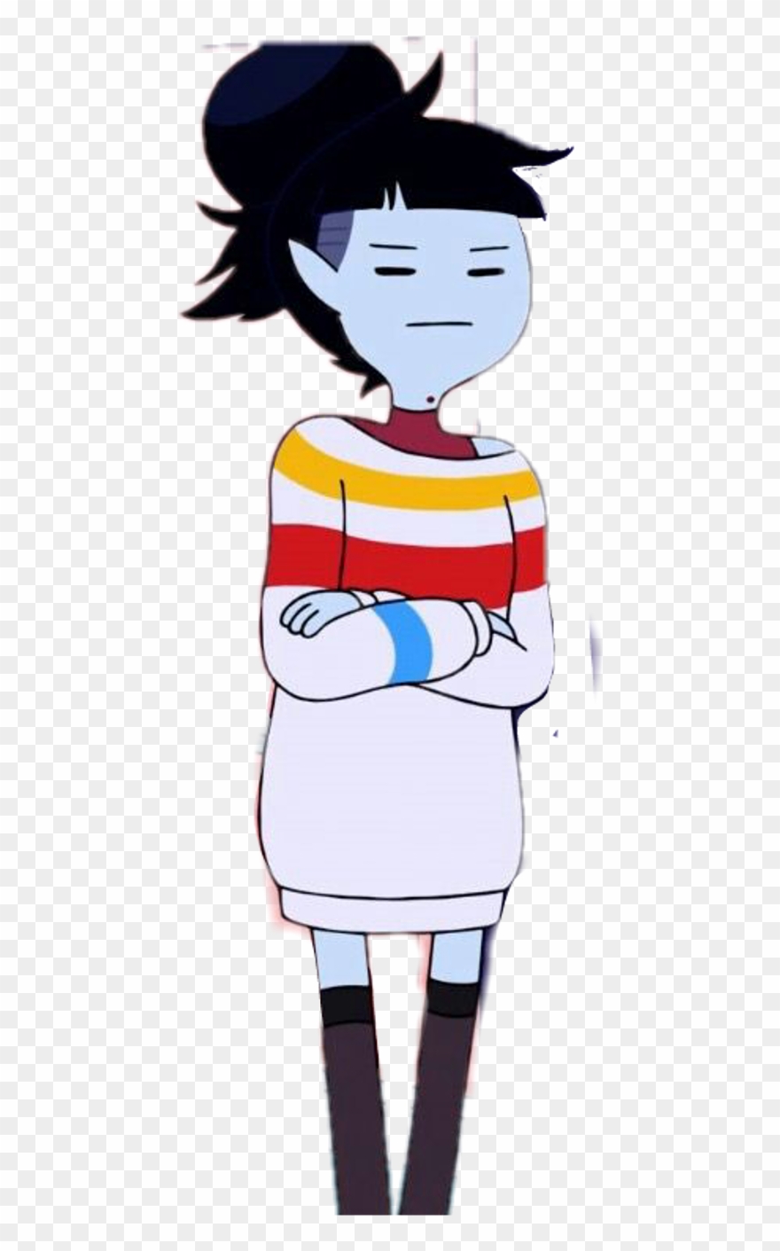 Marceline Wearing Bubblegum's Sweater Clipart