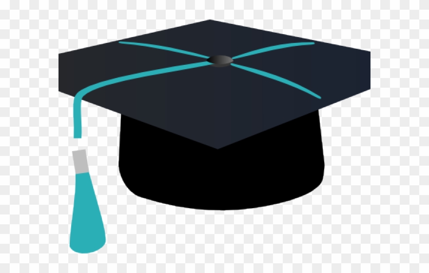 Cap Clipart Graduation - Graduation Cap Blue Ribbon - Png Download