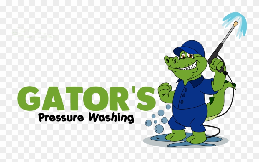 Gator's Pressure Washing - Cartoon Clipart