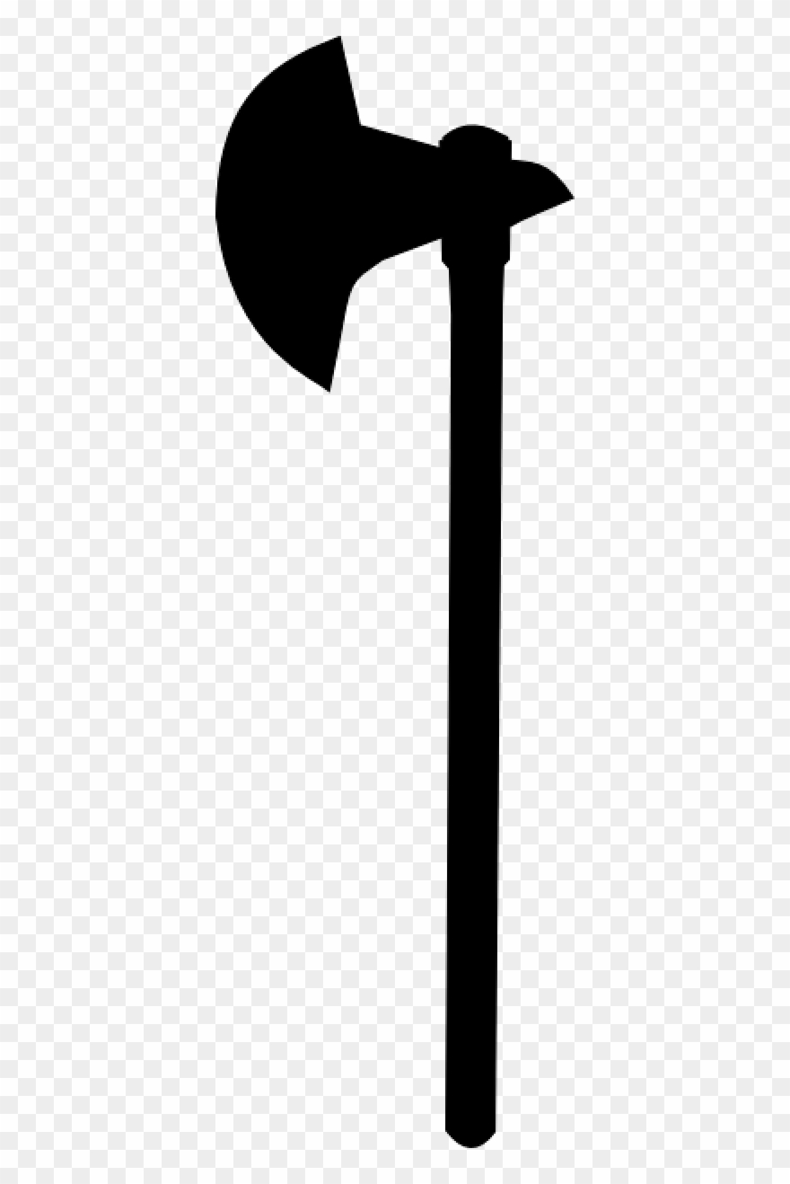 One Handed Axe Shape 2 Png - Black Axe With Transparent Background Clipart