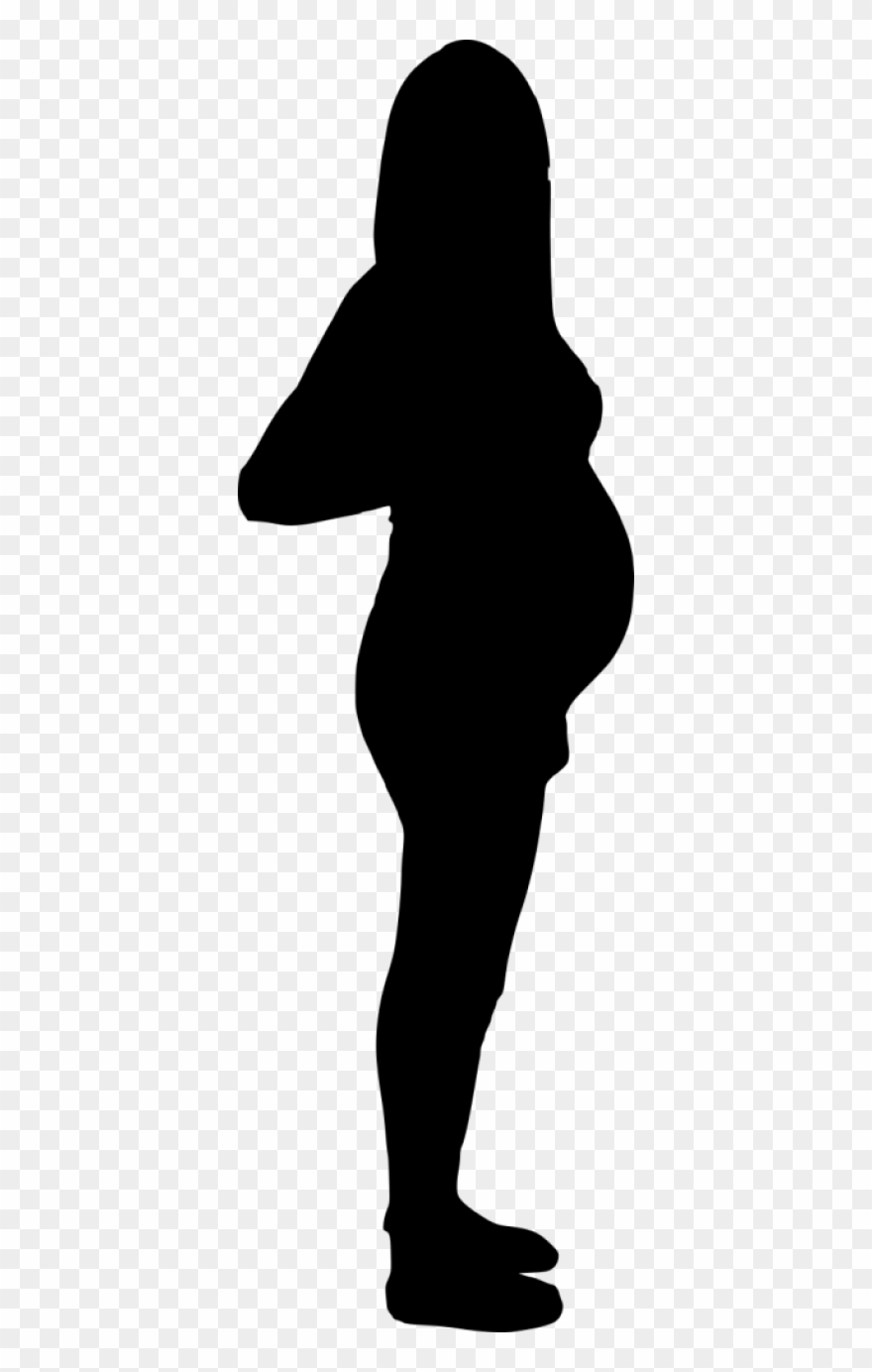 Pregnant Woman Silhouette - Pregnant Couple Silhouette Png Clipart