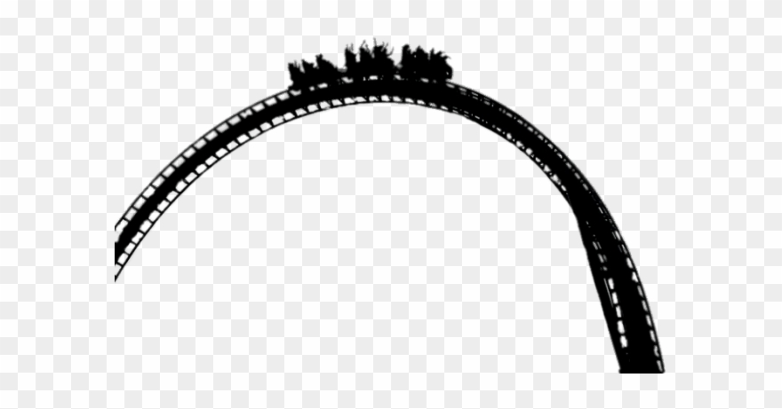 Free Png Rollercoaster Black And White Png Image With - Montaña Rusa Blanco Y Negro Clipart