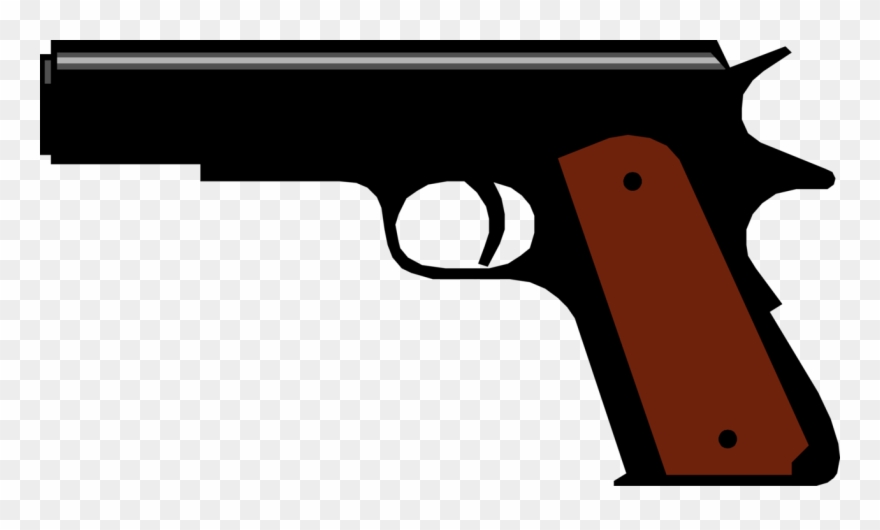 Vector Illustration Of Gun Weapon Shoots Bullets Under - Arma Vetor Png Clipart