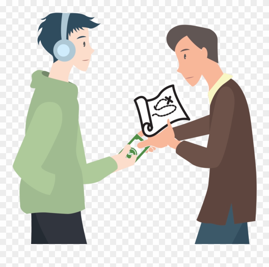 Treasure Map - Person Giving Money To Someone Clipart - Png Download