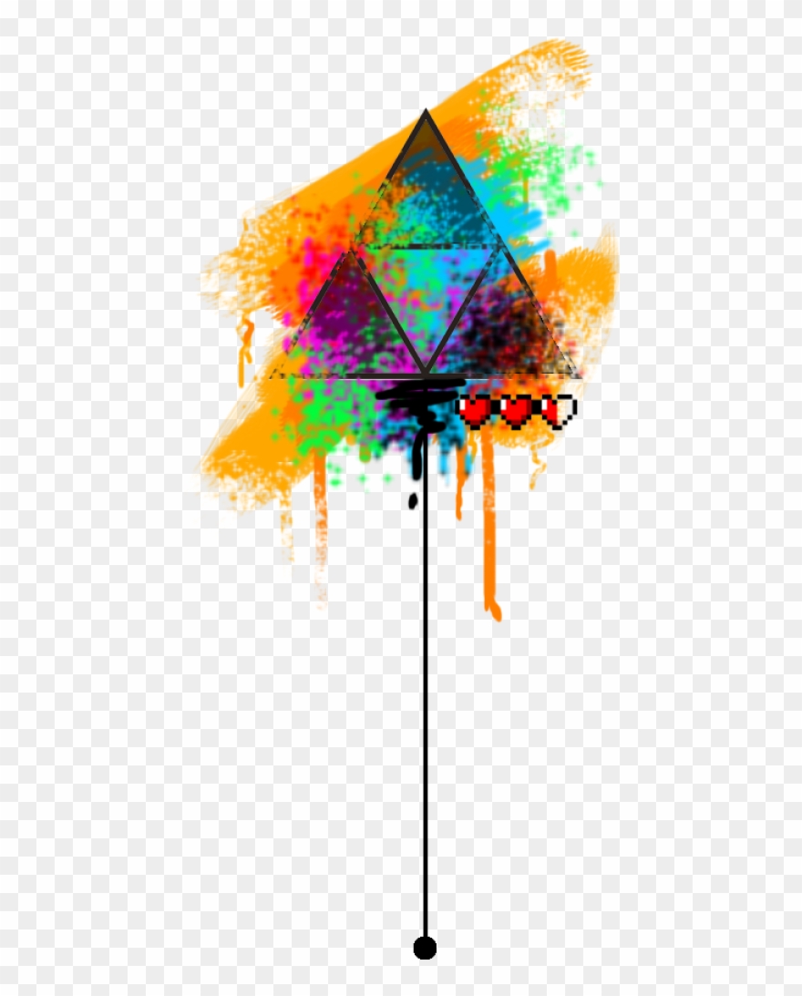 Free Png Download Watercolor Tattoo Design Png Images - Zelda Triforce Tattoo Watercolor Clipart