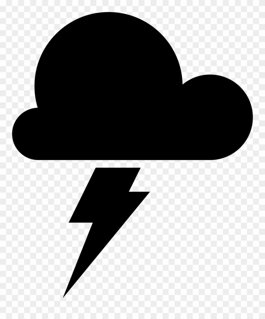 Lightening Clipart Svg - Dark Cloud Symbol - Png Download