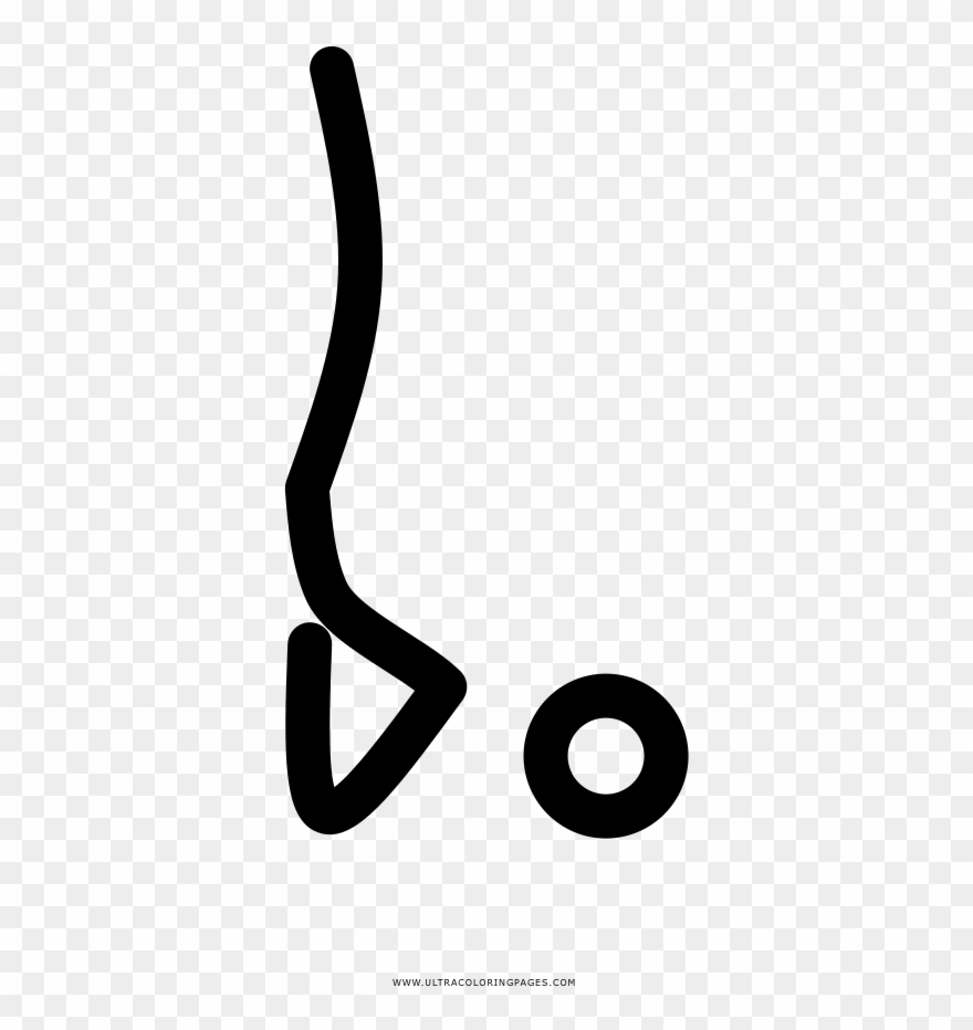 Yoga Pose Coloring Page - Graphic Design Clipart