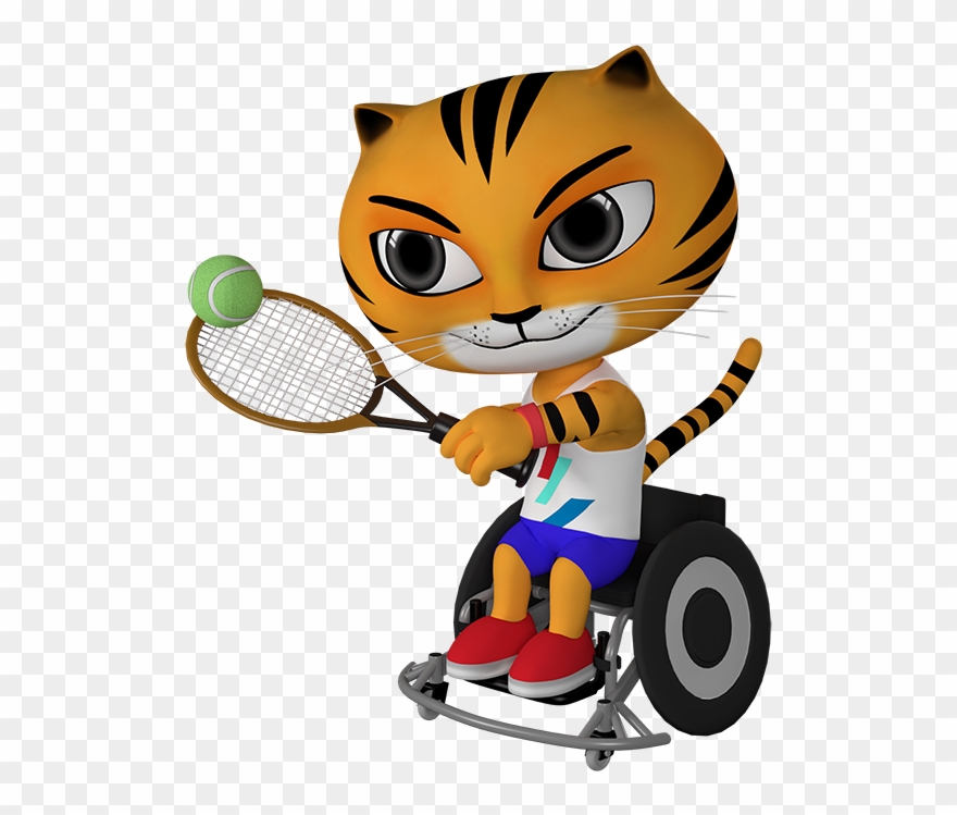 Wheelchair Tennis - Maskot Sea Games 2017 Clipart