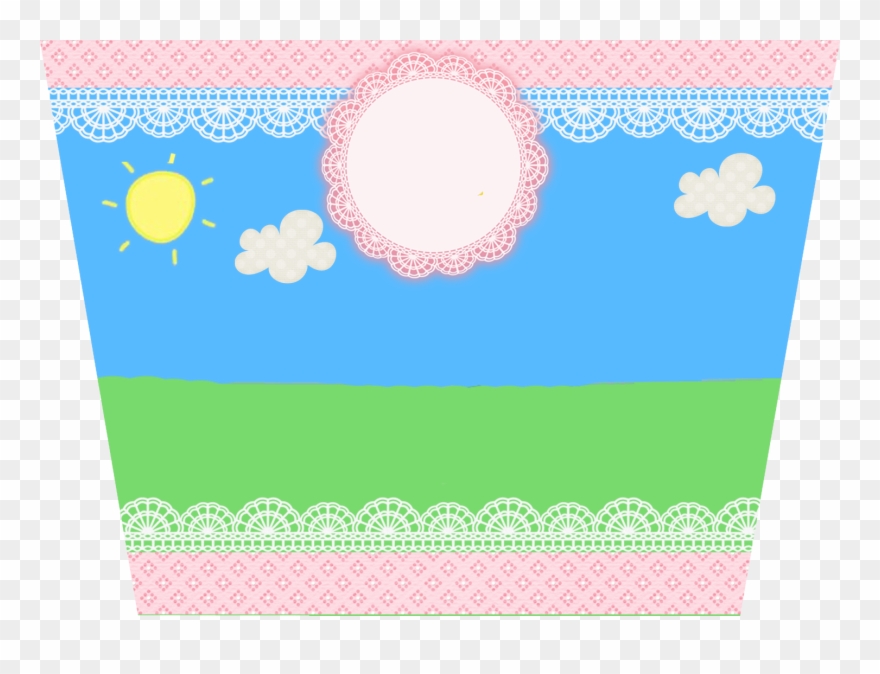 Country Field With Pink Lace Free Printable Labels - Convite Peppa E George Clipart