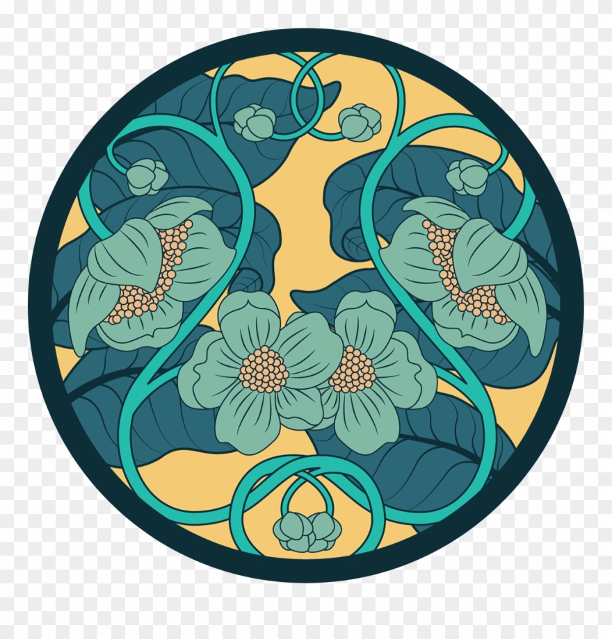 Color Palettes Initially Developed From Art Nouveau - Illustration Clipart