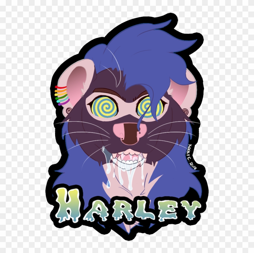 A Hypnotizing Gaze From Harley The Ferret - Cartoon Clipart