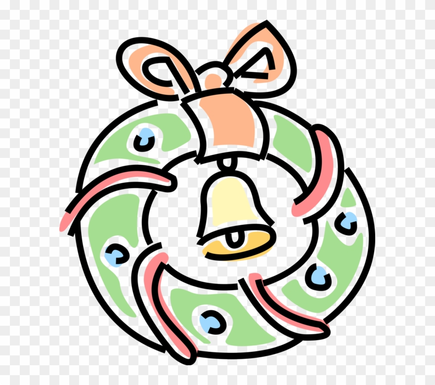 Vector Illustration Of Festive Season Christmas Wreath Clipart