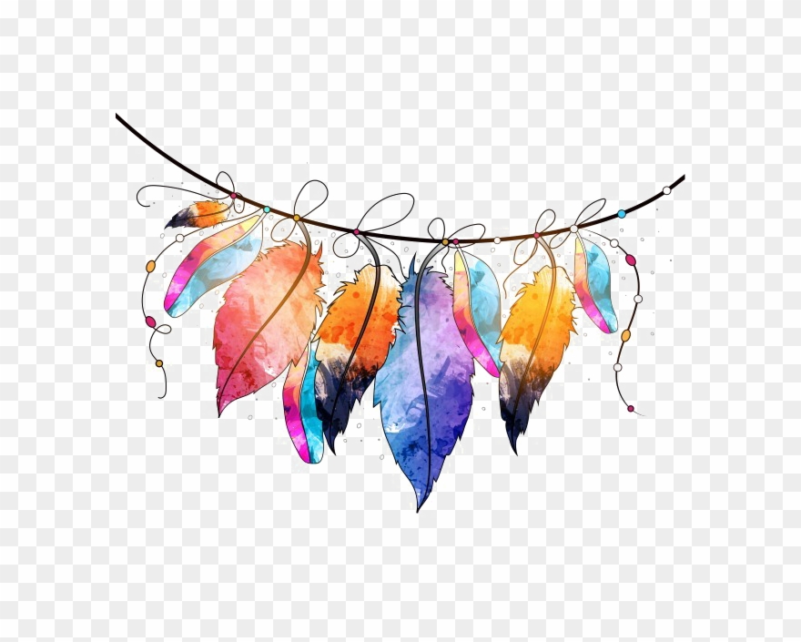 Abstract Watercolor Png Picture - Feathers Design Clipart