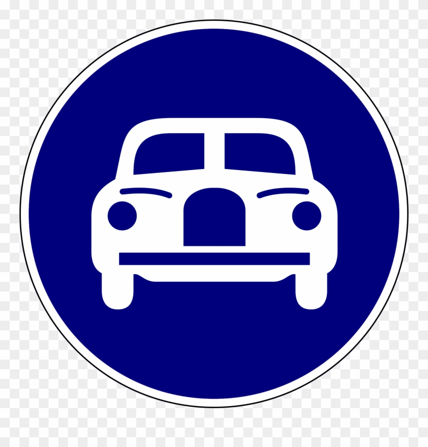 Motor Vehicles On The Motor Way Pw03 R2 11 - 自行車 道 專用 標誌 Clipart