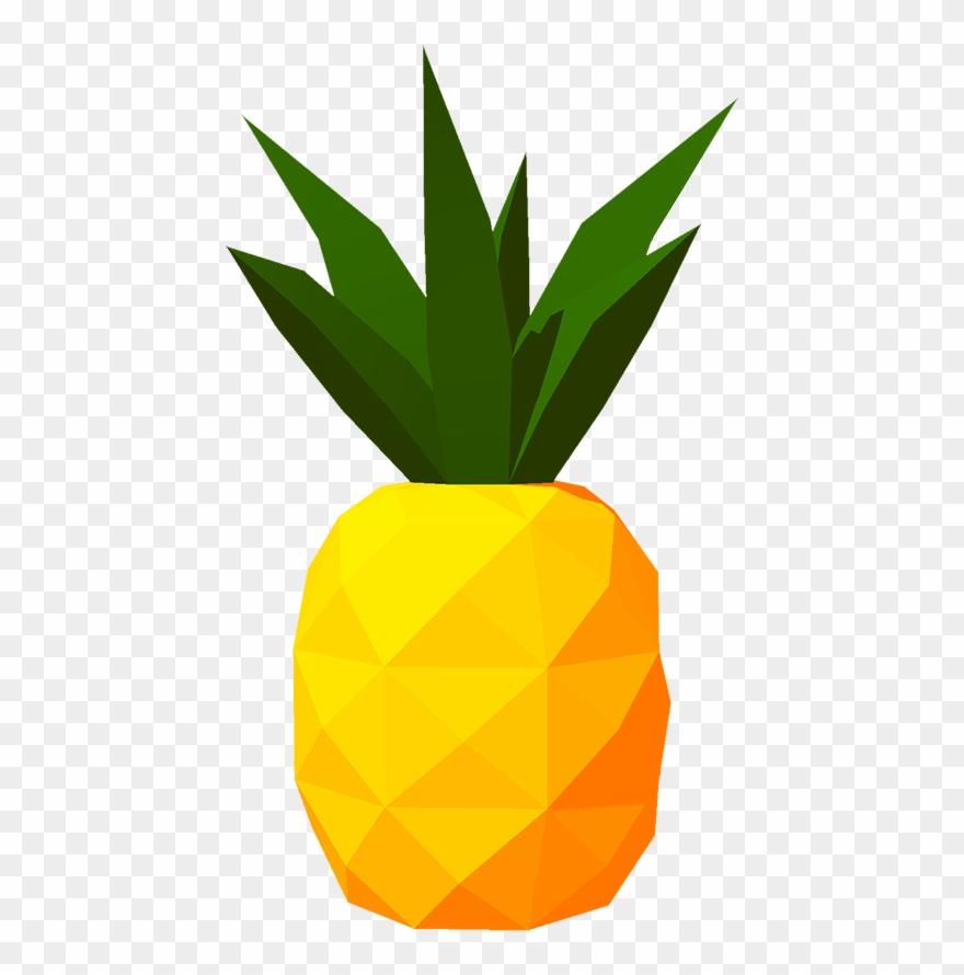 648 X 845 5 - Low Poly Pineapple 3d Model Clipart