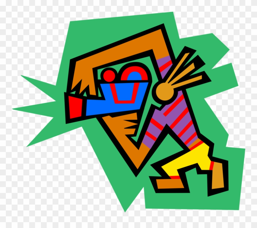 Vector Illustration Of Man Filming With Videocamera Clipart