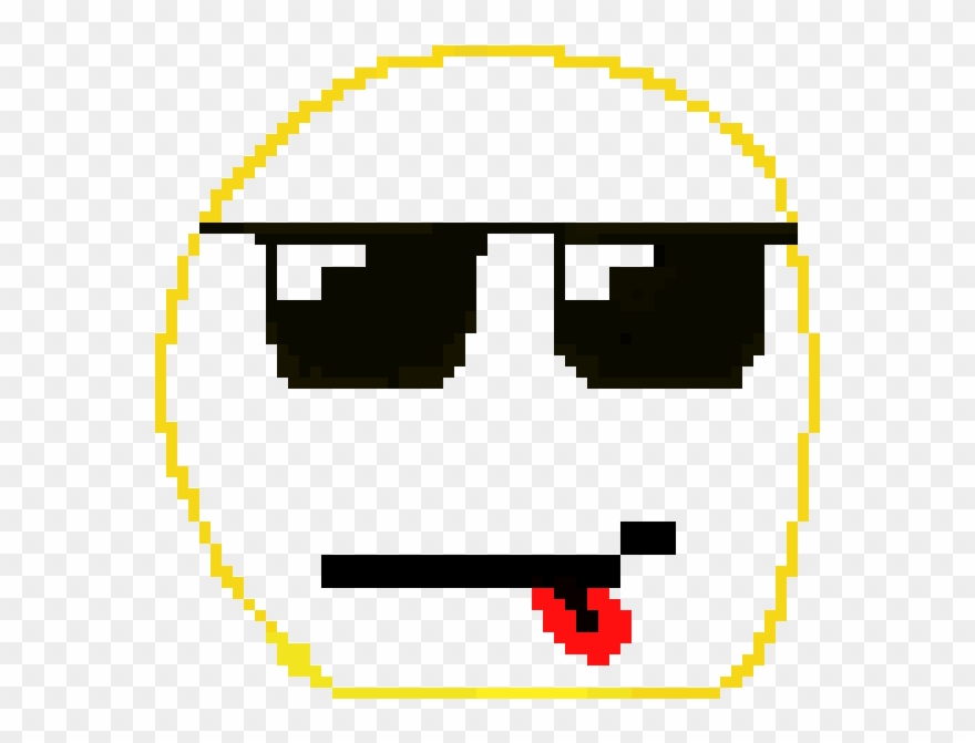 The Happy Emoji - Pixelated Circle Clipart